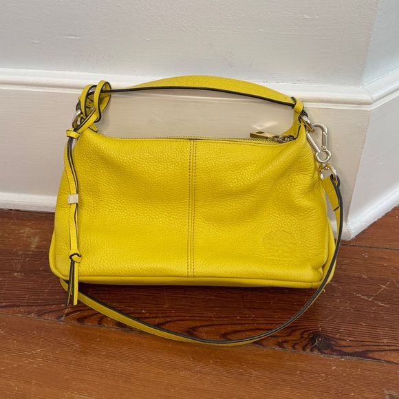 Vince Camuto Corin Lemone Leather Crossbody Shoulder Bag Neon Yellow Women - Picture 1 of 12